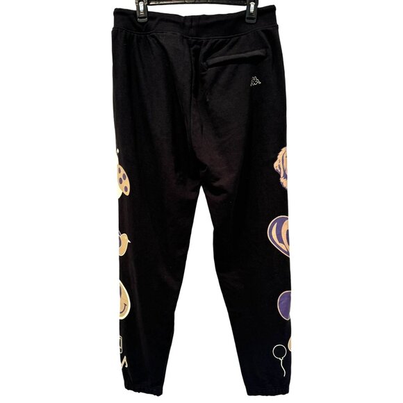 Kappa Regular Fit Logo Barillas Sweatpants Black-Grape Color Animal Graphics 2XL - Picture 2 of 6